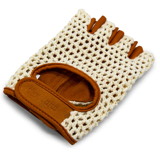 Cycling glove by Thousand in brown vintage style