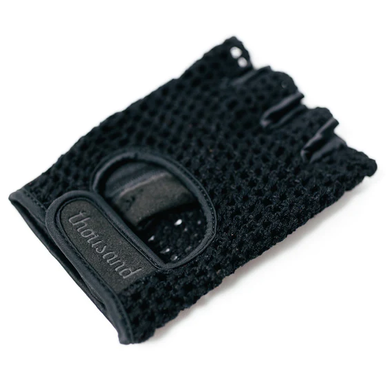 Cycling glove by Thousand in black vintage style